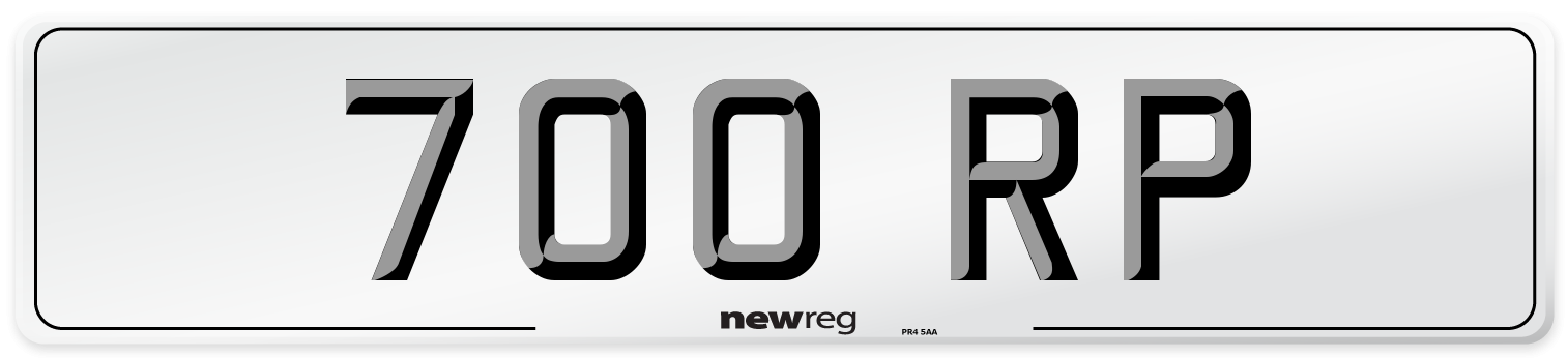 700 RP Number Plate from New Reg